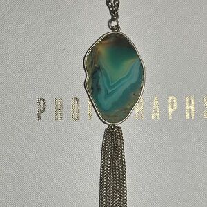 Moon rock dangle necklace